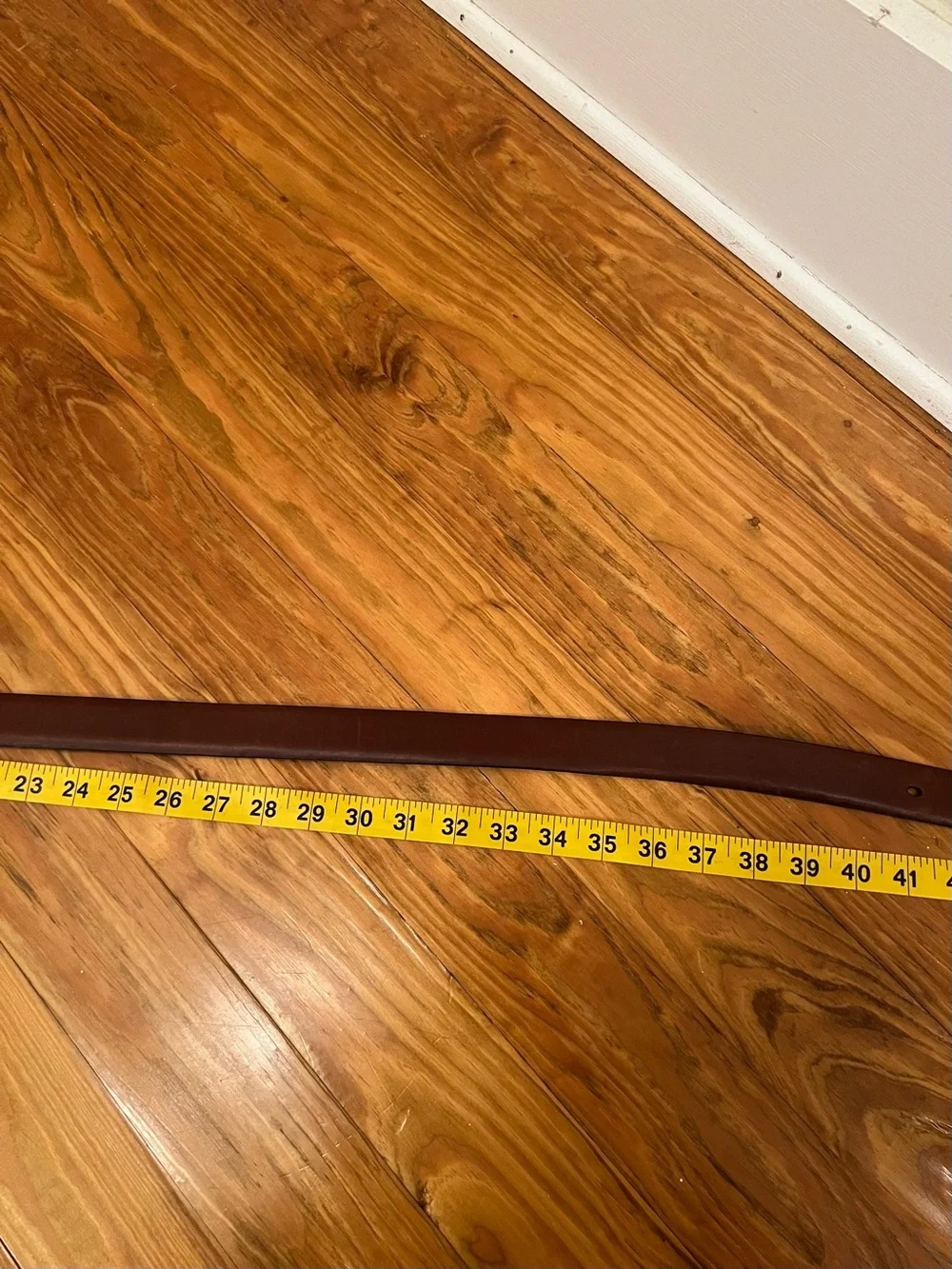 Men’s Dockers Full Grain Leather Brown Belt With Brass Buckle Size 42